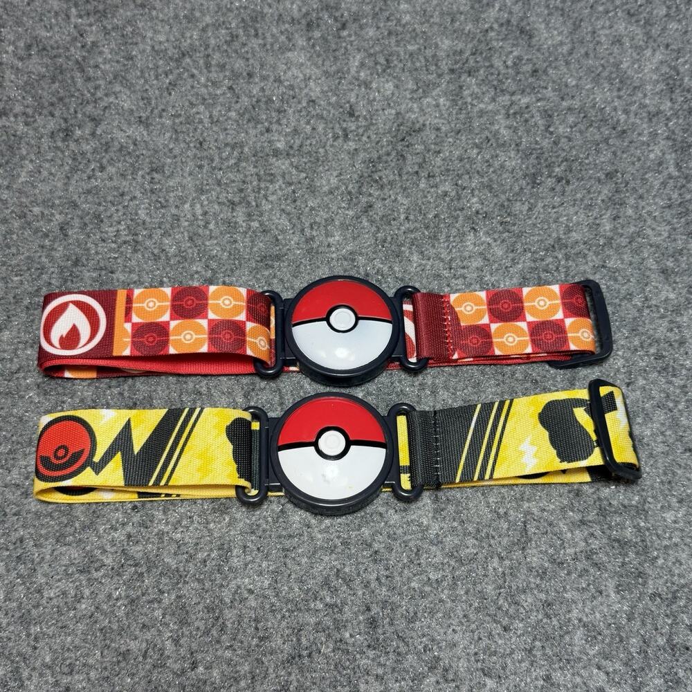 Pokemon Clip N Go Belt (Red) 2018 TOMY Toys Adjustable Strap Lot Of 2 Belts